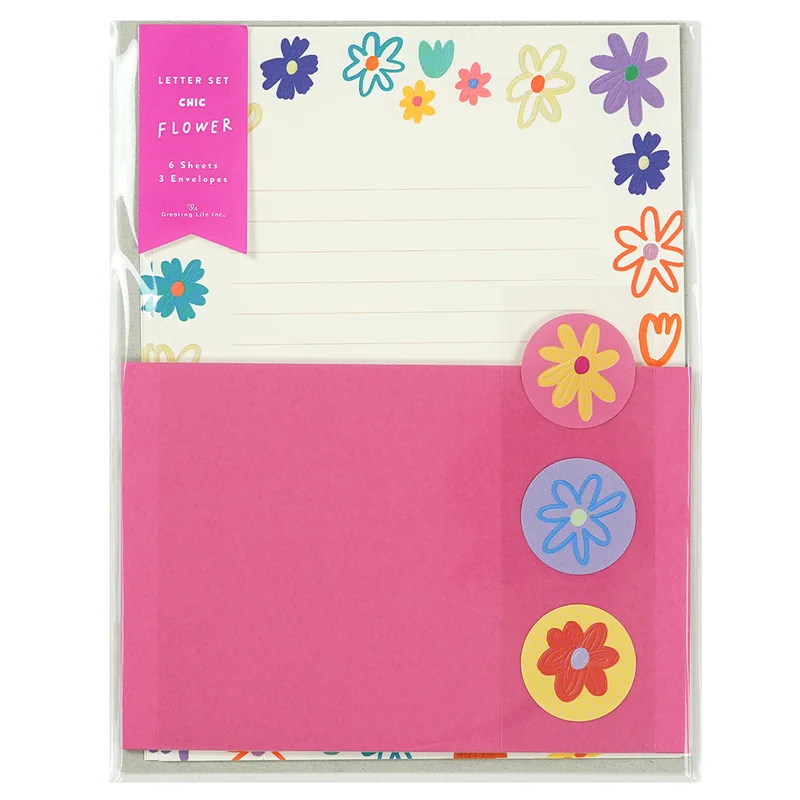 Greeting Life Brevpapper Blommor