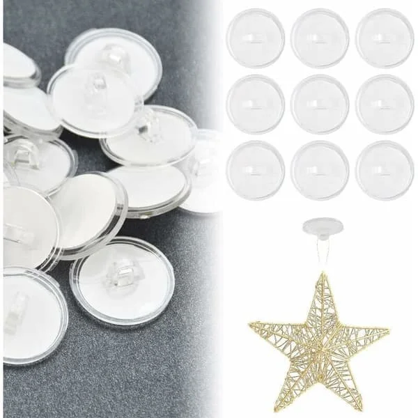 50 stk kroker for tak selvklebende 20 mm plastkrok uten boring hekle tak takmaling selvklebende hekle tak