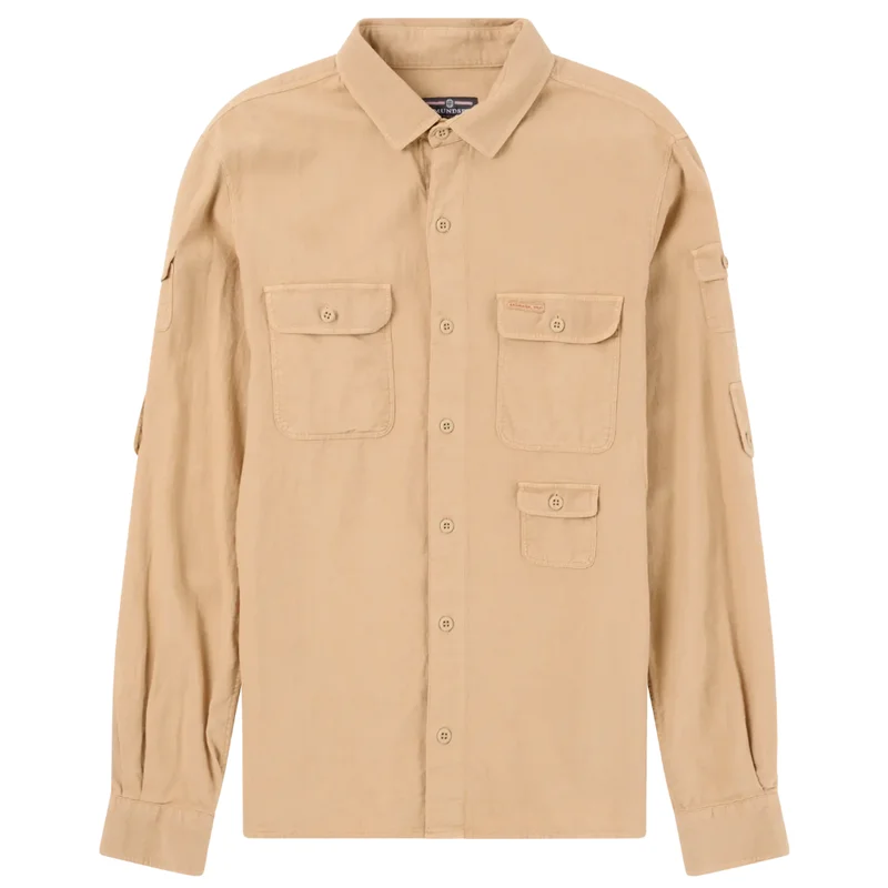 Amundsen Traveller's Linen Shirt Mens Khaki