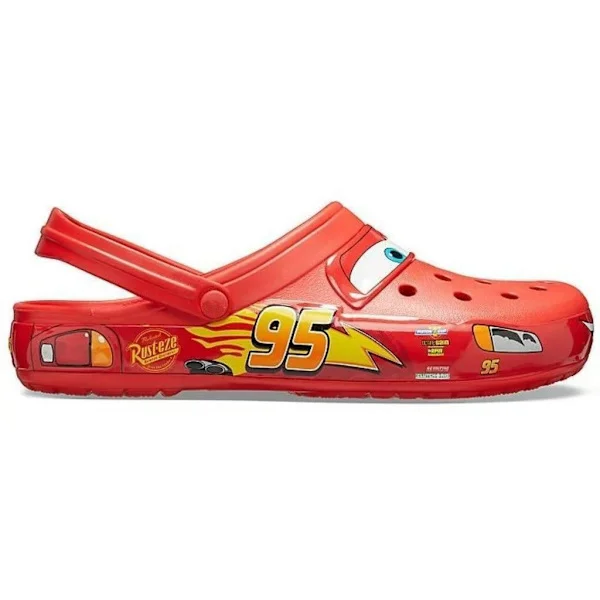 Crocs Lightning McQueen - Lightning McQueen ulkokäyttöön tarkoitetut nauhalliset tohvelit
