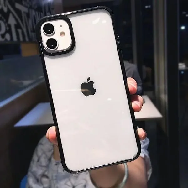 Sött Färgglatt Genomskinligt Silikonskal för iPhone 15 14 13 12 11 Pro Max Mini XR X Xs 7 8 6 6s Plus Enkelt Stötsäkert Baksidesskal