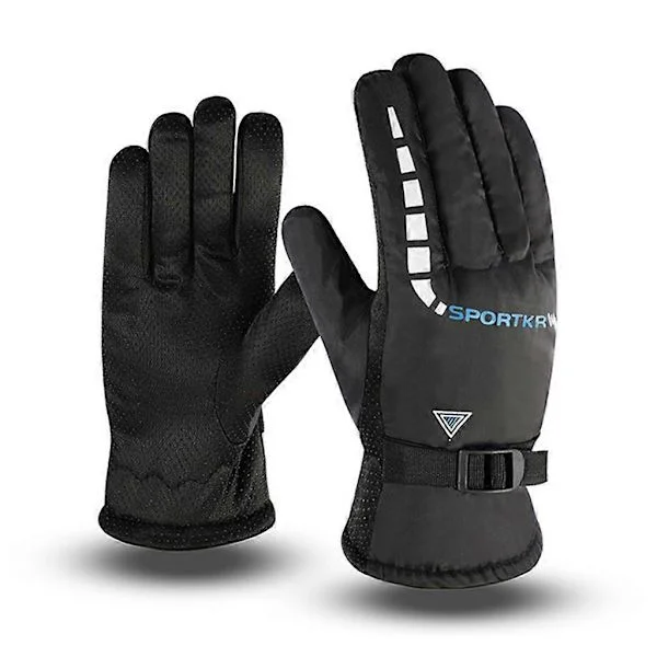 Varme skihansker med fulle fingre for kaldt vær, vanntette snøhansker for menn, snø snowboardhansker (LGL)