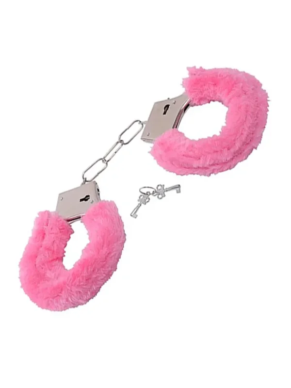 TOYZ4LOVERS Furry Handcuffs Pink Rosa handbojor - Blushme.se
