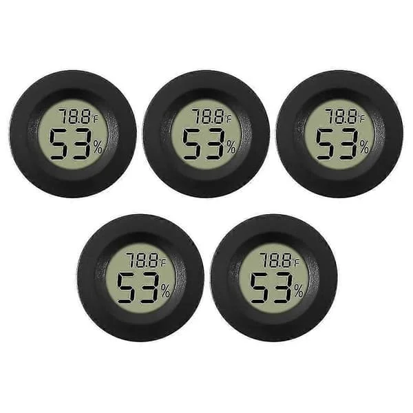 5-pak Hygrometer Termometer Digital LCD-skærm Fugtighedsmåler Til Luftfugtere Affugtere