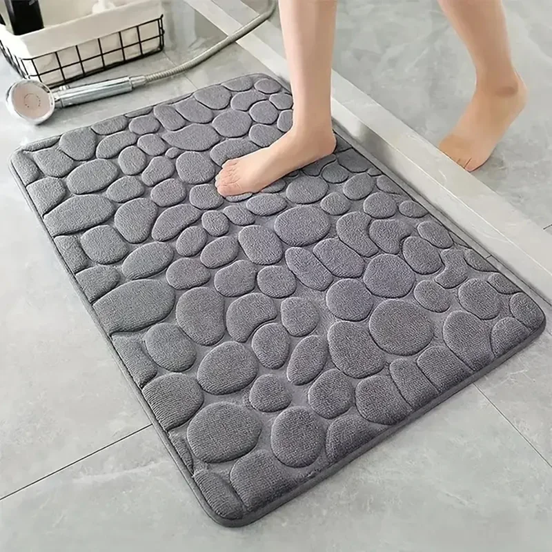 AliExpress - 3d Antislip Badmat Badmatten Absorberend Deurmat Tapijt Geplaveide Deur Met Reliëf Vloermatten Machine Wasbaar Sneldrogend