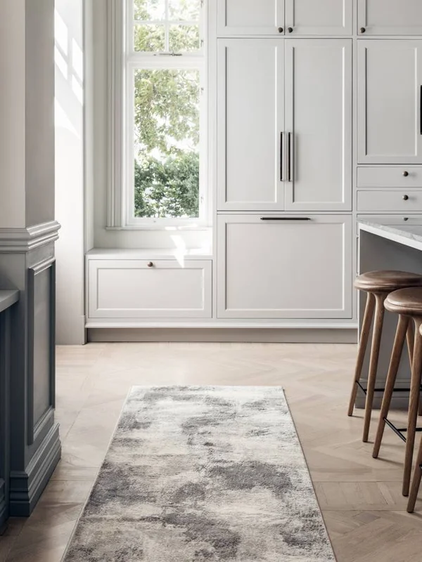 Mila 80X250 Pequeño Gris Pasillo Alfombra