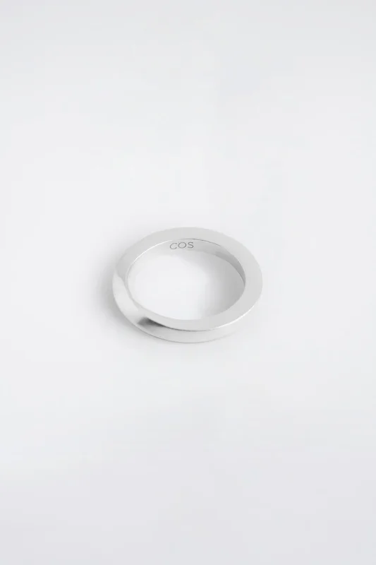 COS Twisted Sterling Silver Ring in Silver-coloured - Men