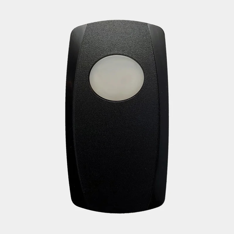 Switch cover / button for Carling Technologies Contura V, with white lens, black
