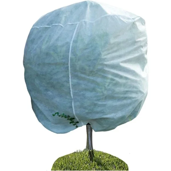 Winter Plant Protection, Winter Cover for Plants, Wintering Cloth, Tree Winter Cover, Adjustable Palm Cover with Zipper (1 pc 180x120 cm, White)