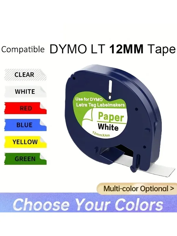 AliExpress - Dymo LetraTag Label Maker, Remplacement Dymo LetraTag Daily ills Ruban d'étiquettes en plastique, Compatible avec Dymo LetraTag Label 