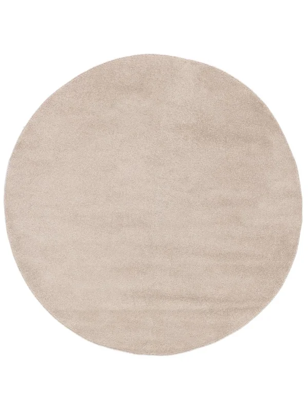 Memphis Ø 200 Beige Einfarbig Rund Teppich
