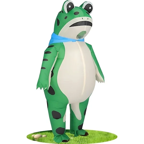 Oppustelig Kostume Voksen Frø Helkrops Deluxe Sjov Luft Pust Op Kostume til Mænd Kvinder Halloween