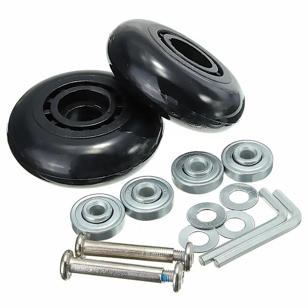 2 Set Resväskor Resväska Ersättningshjul Axlar Deluxe Reparationsverktyg Od 68mm
