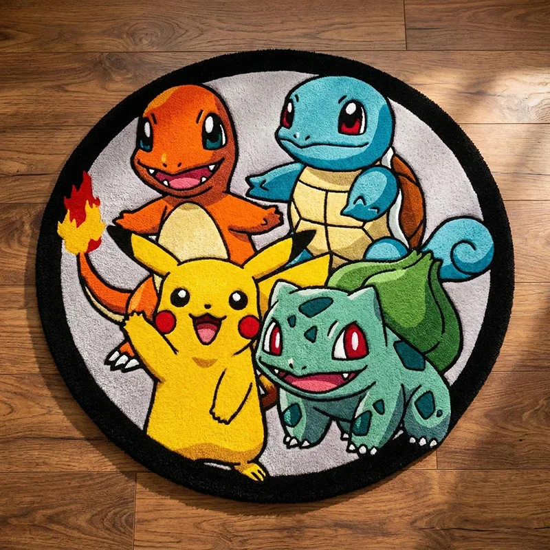 AliExpress - Tapis Design Pokémon Charmander/Squirtle/Pikachu/Bulbasaur, tapis de sol décoratif créatif et antidérapant, tapis de Collection cadeau
