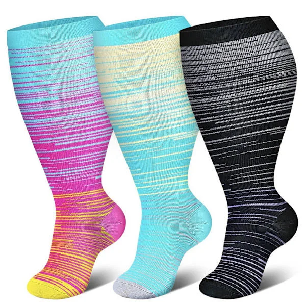 Compression Socks in Large Sizes for Women and Men, Wide Calf, Extra Large Knee-High Socks color8