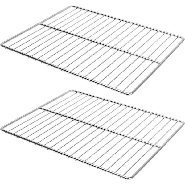 BBQ Grillnät Ersättning Rostfritt Stål Grillnät Multifunktionellt Grillnät 2-pack (34,7 26,7cm) 2-delat Silver MUMU