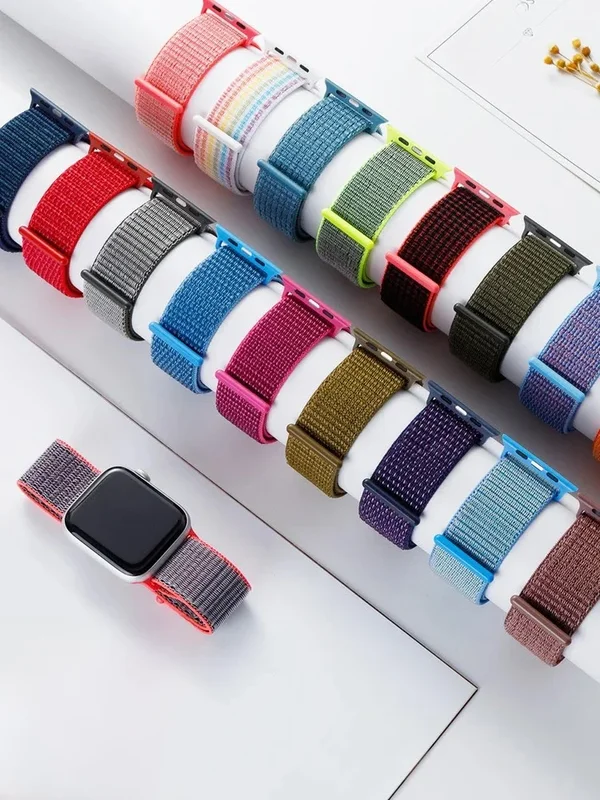 AliExpress - Nylon lusband voor Apple Watch Band 46 mm 44 mm 40 mm 42 mm 45 mm 41 mm 49 mm 44 mm Armband iWatch-serie Ultra 2 11 10 9 SE 7 6 5 4