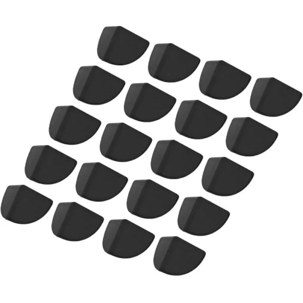 20 stycken silikonhörnskydd för skrivbord, kantskydd, svart bricka, fönstermöbler, antikollisionshörn (svart)