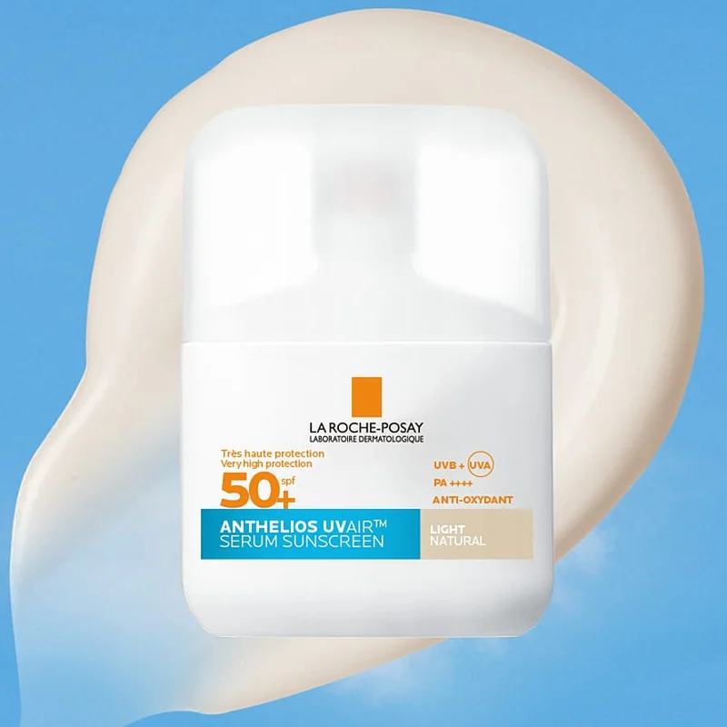 Spar 25% • Køb 2, La Roche-Posay Anthelios UVAir Serum Sunscreen Tinted Light SPF50+ 50 ml, Hudpleje, Solcreme, Solcreme Til Ansigtet