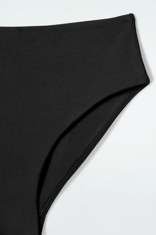 COS Women's Braguitas De Bikini De Cintura Alta in Negro