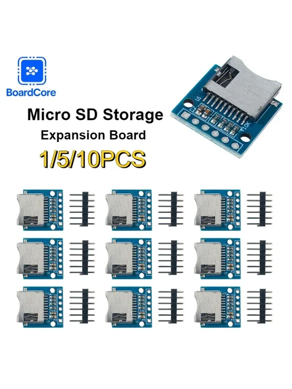 AliExpress - Module de carte Micro SD, lecteur de carte TF, bouclier de stockage de données, régulateur 3.3V, Conversion de niveau avec broches pour 