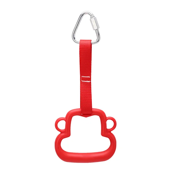 Turnringer for barn ABS Monkey Style Trekkringer med hengende stropp Utendørs klatreutstyr for barn Rød