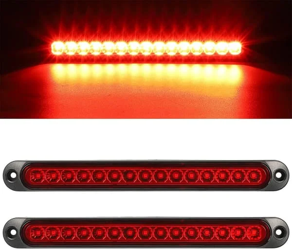 2 stk 12V 15 LED tilhenger bremselys baklys, vanntette baklys, kjørelys, identifikasjonslys for terrenggående lastebil varebil RV UTV ATV