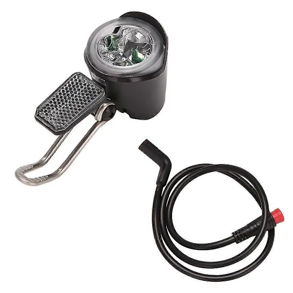 E-sykkel LED frontlykt 6V 12V 24V 36V 48V 60V Sykkellykt Vanntett Frontlykt Vanntett Kobling (2 Pins)-God