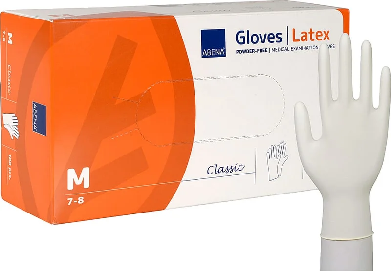Abena Latex Handsker Classic Natur Medium 100 stk, Tøj & Bolig, Rengøring, Engangshandsker