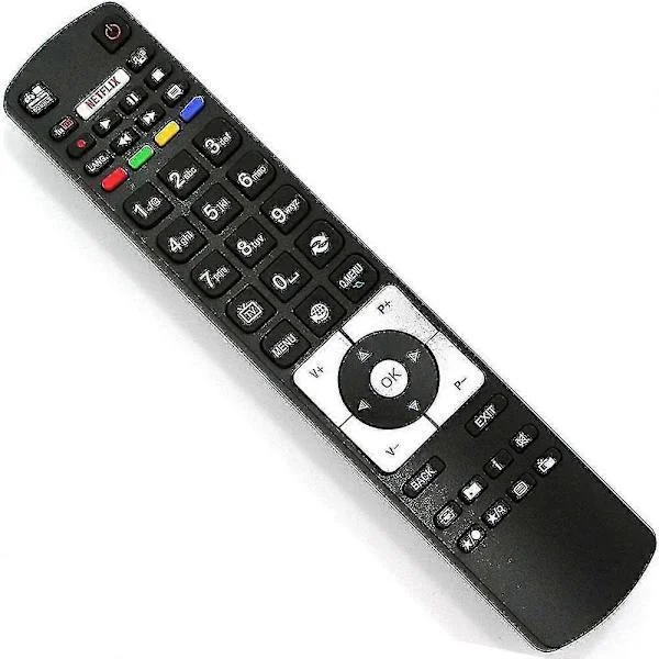 Ny erstatningsfjernbetjening til Hitachi TV-fjernbetjening RC5118 med Netflix Youtube til alle Hitachi Telefunken TV'er - Ingen installation påkrævet