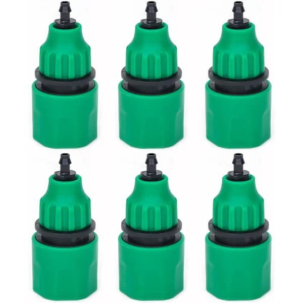 Hageslange Adapter Enveis Tap Connector Tilkobling for Vanning Pakke med 6
