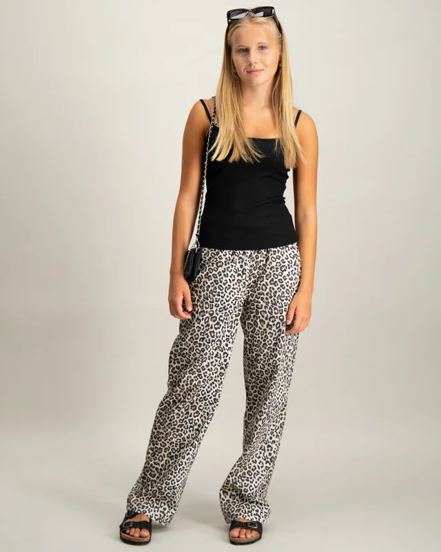 LMTD NLFLEOFOUISE POPLIN STRAIGHT PANT Wielo Spodnie Dziewczyna - Kids Brand Store