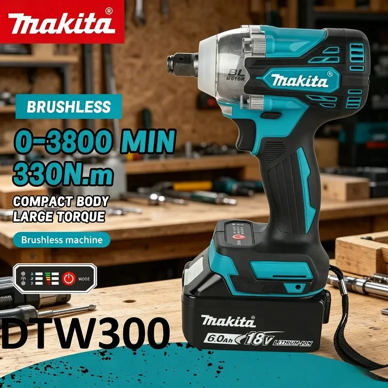 AliExpress - Makita DTW300 330Nm Set Bürstenloser Akku-Drehmomentschlüssel, Leistungsstarker Drehmoment-Schlagschrauber zum Reifenwechsel, Lithium-