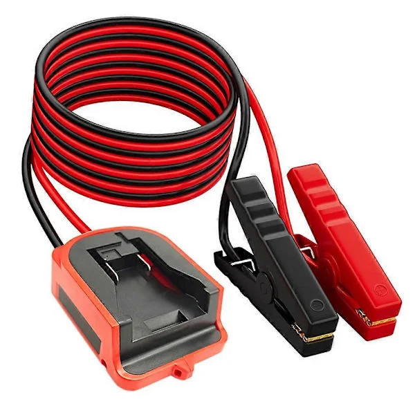Til Milwaukee 18V Li-Ion Batteri Jump Starter Adapter Bil Booster Kabel Auto Nødstartkabler