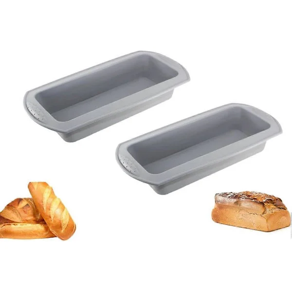 2 kpl Silikoninen leipävuoka, tarttumaton leipävuoka, silikonimuotti kakuille ja leiville, silikonikakkuvuoat leivontaan