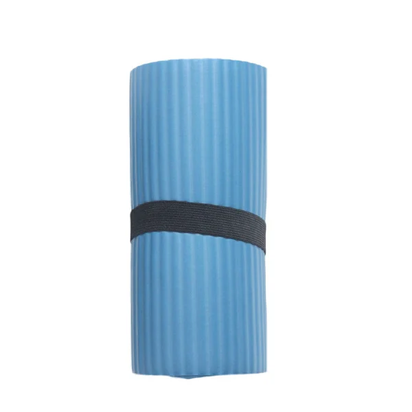 Yoga Pilates mat Tjock träningsmatta halkfri träningsmatta 15 mm Fitness Blå