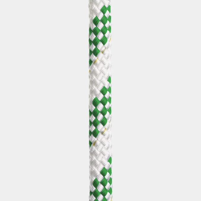 Tovværk i løbende meter Regatta Ropes Titanic, polyester HT-kerne, 32-flettet polyester-kappe, hvid/grøn, Ø6 mm