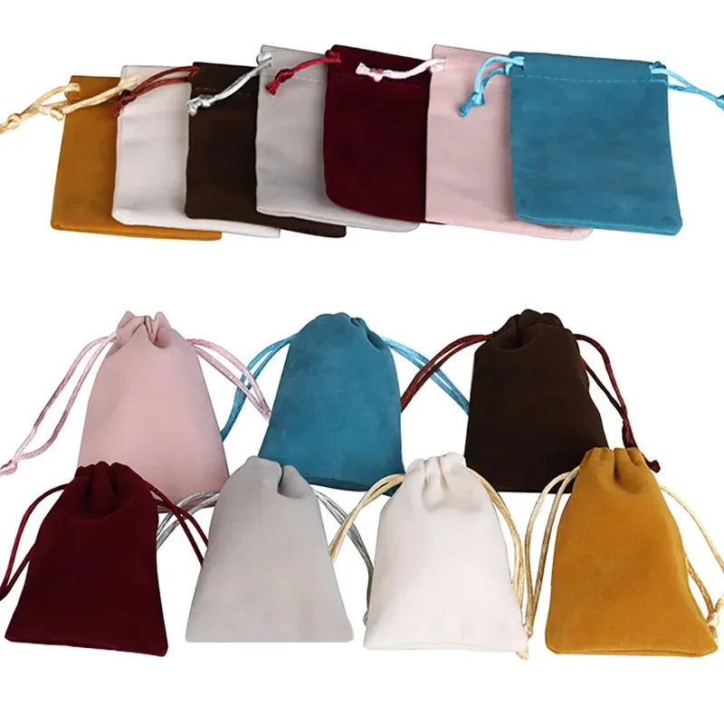 AliExpress - 25 teile/los Kleine Samt Schmuck Tasche Kurze Plüsch Multi-farbe Für Schmuck Verpackung Hochzeit Tragbare Kordelzug Beutel Schmuck tasche