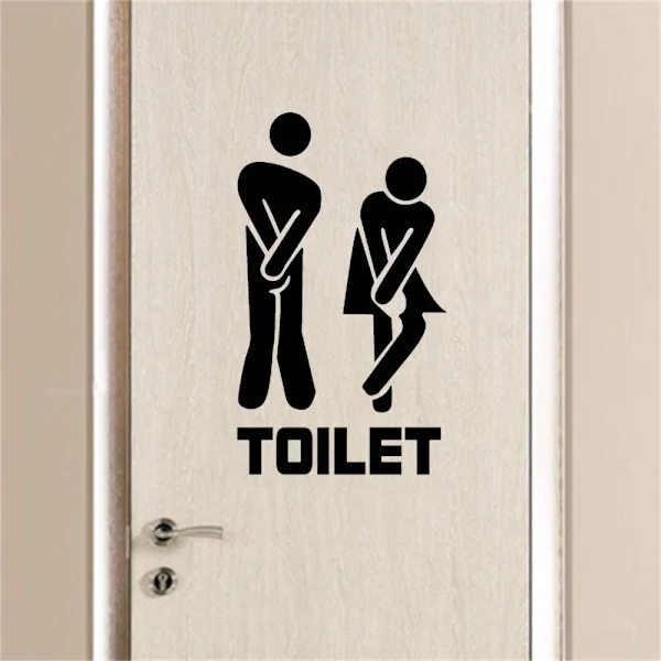 DIY Avtakbar Mann Kvinne Toalett Toalett Bad WC Skilt, OYEFLY