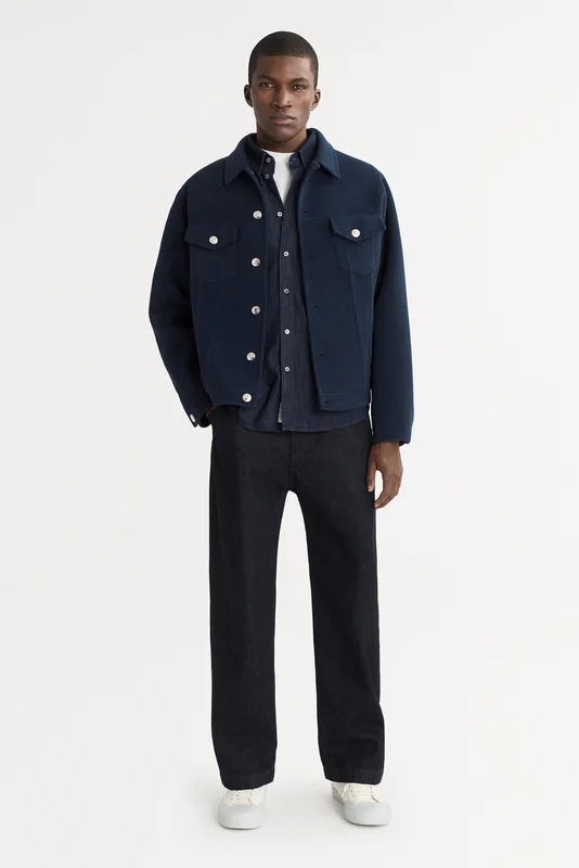 Soft Goat - Men's Denim Jacket - Cashmere jacket - S - Denim Blue