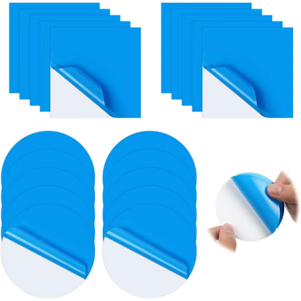 Pool Reparationslapp, 20-pack Självhäftande Pool Reparationslappar, PVC Lapp Reparationskit, Pool Reparationslapp för Vattensäng Pool Reparation, 10 