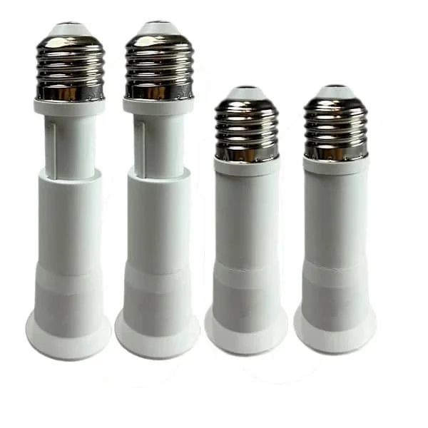 4-pakning E27 Sokkelforlenger 8-11 cm Kompatibel med E27 Lyspærer