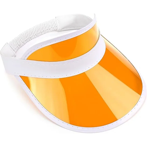 Unisex 80'er Stil Retro Neon Solskærm Hat Pandebånd Kasket Golf Tennis Stag Poker Fest