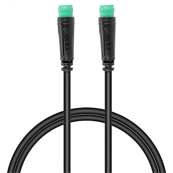 【BQ】Elektrisk Sykkel Ebike 5-Pin Hann til Hann Skjerm Forlengelseskabel Kontakt for Bafang Mellommotor BBS01/BBS02/BBSHD svart