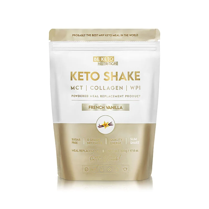 Proteinpulver BeKeto KETO Shake 500 g, French Vanilla - Bodyman.dk