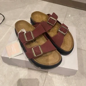 Birkenstock sandaler vinröd