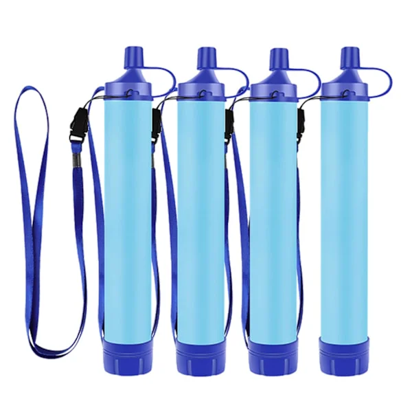 2/3/4-pack bärbart vattenfilter med kolfilter – viktigt vattenrenare för camping, vandring, fiske och utomhusäventyr