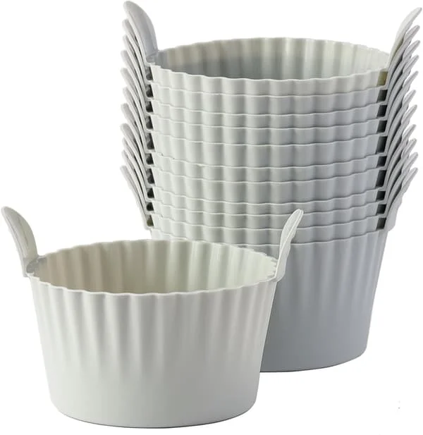 Airfryer Ramekin, Airfryer Eggeformer, Airfryer Store Muffinsformer (12-pakning), Grå