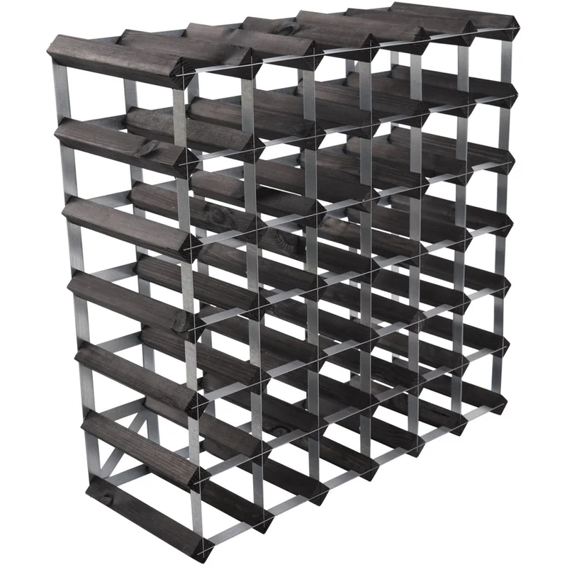 Traditional wine rack Vinstativ Påbyggingsbart 42 flasker Black Ash' - 'Svart