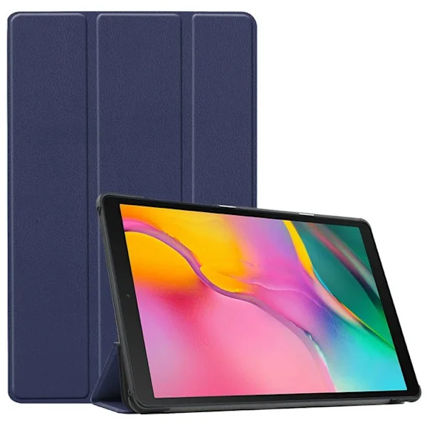 Etui til Samsung Galaxy Tab A9+ Plus nettbrett skjermstørrelse 11 tommer 2023, Ultra Slim sammenleggbart hardt bakdeksel stativbeskytter, mørkeblå